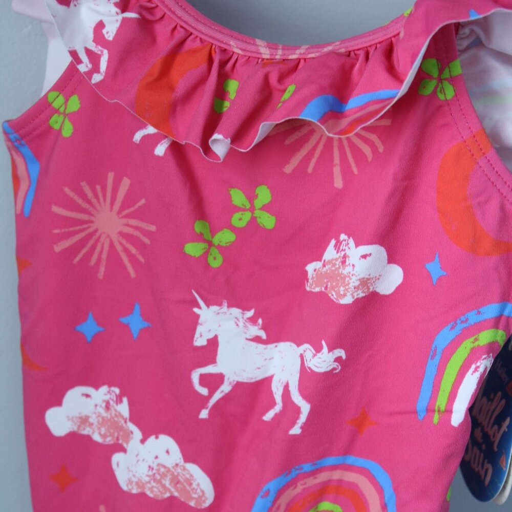 Hatley Size 3 Swim Suit Unicorns Rainbows - Picture 2 of 3
